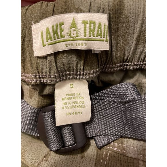 Men''s Camo Cargo Short w Belt - Lake n Trail Green Small - Picture 4 of 6